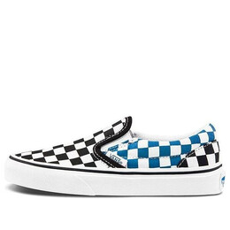Кроссовки classic slip-on kids blue/white/black checkboard Vans, синий vn0a4but2je | blue/white/black