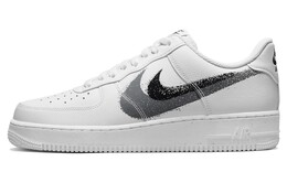 Кроссовки Nike Air Force 1 Low '07 Spray Paint Swoosh White Black Grey fd0660-100