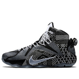 Кроссовки lebron 12 'bhm' Nike, черный 718825-001 | black/metallic silver-white