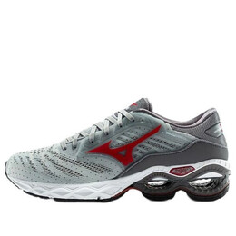 Кроссовки wave creation silver/grey Mizuno, серый j1gc210164 | gray/red