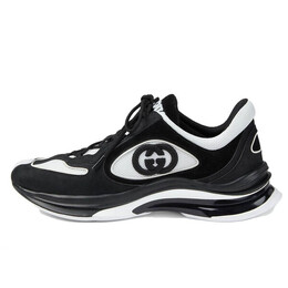 Кроссовки run sneaker 'black suede' Gucci, черный 749785-aacsk-1089 | black/white