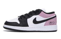 Баскетбольные кроссовки Air 1 Vintage Men Low-Top Black/Pink Jordan 553558-131(team85-胭脂天使) | black
