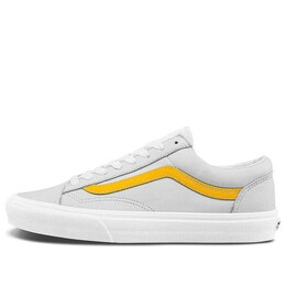 Кроссовки style 36 'leather pop - spectra yellow' Vans, белый vn0a54f6a6a | white/yellow