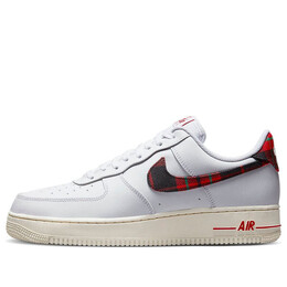 Кроссовки air force 1 '07 lv8 'tartan plaid' Nike, белый dv0789-100 | white/univ red-stadium green-pale ivory-black