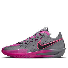 Кроссовки air zoom gt cut 3 'smoke grey hot fuchsia' Nike, серый dv2913-006 | smoke grey/hot fuchsia/hyper pink/black