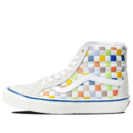 Кроссовки sk8-hi high top casual skate shoes beige multi-color grid 'cream' Vans, бежевый vn0a5kriavz | cream/