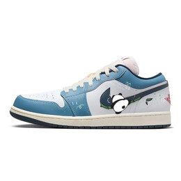 Баскетбольные кроссовки Air 1 Vintage Men Low-Touch Blue/White Jordan hm3711-144(team10-攀爬熊猫) | blue