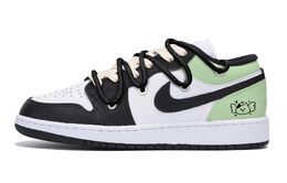 Баскетбольные кроссовки Air 1 Vintage Men Low-Top Black/Green Jordan 553558-131(team85-苍葭使使) | black