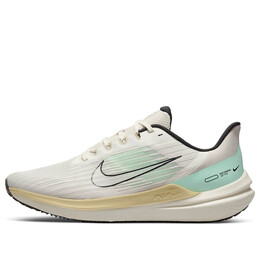 Кроссовки air zoom winflo 9 wear-resistant shock absorption low tops white green 'light white yellow' Nike, мультиколор dv9121-011 | light /white/yellow/white