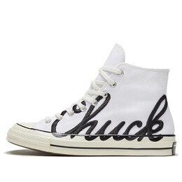 Кроссовки chuck 70 high 'scripted signature print - white egret' Converse, белый 167696c | white/egret/black