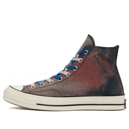 Кроссовки chuck 70 high 'tie dye plaid' Converse, коричневый 168973c | brown/blue