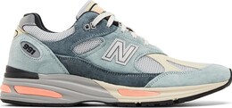 New Balance Кроссовки 991v2 Made In England 'Silver Blue Turbulence', синий u991sg2 | blue