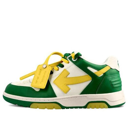 Кроссовки out of office low-top sneaker 'green yellow white' Off-White, зеленый omia189s23lea0045518 | green/white/yellow