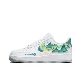 Кроссовки для скейтборда Air Force 1 мужские с низким верхом белый/зеленый Nike fj4146-100(team352十万大山) | white/green