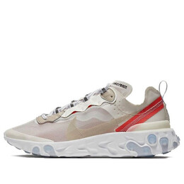 Кроссовки react element 87 'light bone' Nike, мультиколор aq1090-100 | sail/light bone-white-rush orange