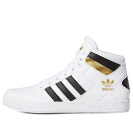 Кроссовки hard court high 'white black gold' Adidas, белый fv5329 | white/black/gold metallic