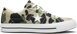 Кроссовки Converse One Star Low Archive Print - Duck Camo, зеленый 165027c | green