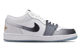 Баскетбольные кроссовки Air 1 Vintage Men Low-Top Grey Jordan fn8901-164(team53-男款龙腾云起s-box) | gray white