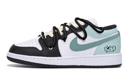 Баскетбольные кроссовки Air 1 Vintage Men Low-Top Black Tiffany Jordan 553558-131(team85-奶绿使使) | black