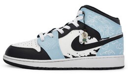 Баскетбольные кроссовки Air 1 Vintage Men High-Top Black Jordan dq8426-301(team80-男款云上青龙s-box) | blue/white black