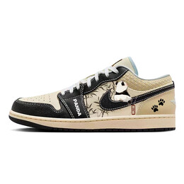 Баскетбольные кроссовки Air 1 Vintage Men Low-Top Brown/White Jordan hq3437-101(team181-水墨小熊猫) | brown