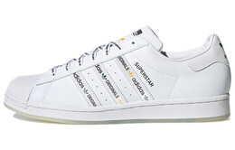 Кроссовки Superstar Adidas 'Logo Stripes - White Bright Green' gx2990