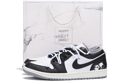 Баскетбольные кроссовки Air 1 Vintage Men Low-Touch Black Grey Jordan 553558-053(team59-男款灰黑熊猫sbox) | silver