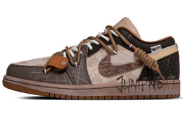 Баскетбольные кроссовки Air 1 Vintage Men Low-Top Brown/Tan/Black Jordan hf5753-221（team63-霜织） | dark brown