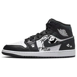 Баскетбольные кроссовки Air 1 Vintage Men Mid-Top White/Blue Jordan fb9911-001(team56-慵懒小熊猫) | black
