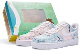 Кроссовки Nike Air Force 1 Skateboard Shoes Men Low-Top White Soft Pink Green Black cw2288-111