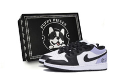 Баскетбольные кроссовки Air 1 Vintage Men Low-Top Black/Purple Jordan 553558-131(team85-公子天使s-box-a) | black