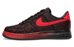 Мужские кроссовки для скейтбординга Nike Lunar Force 1 с принтом, черный/красный 602862-601