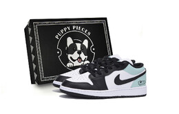 Баскетбольные кроссовки Air 1 Vintage Men Low-Top Black Tiffany Jordan 553558-131(team85-繱辖天使s-box-a) | black