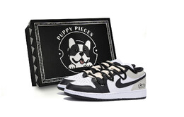 Баскетбольные кроссовки Air 1 Vintage Men Low-Touch Black Grey Jordan 553558-131(team85-雷雨使使s-box-a) | black