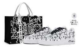 Кроссовки Nike Air Force 1 Skateboard Shoes Men Low-Top Black White, черный/белый cw2288-111(team80-男款鼠鼠我呀s-box) | black/white