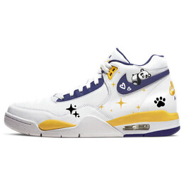 Кроссовки Nike Flight Legacy Vintage Basketball Shoes Men Mid-top Yellow/White, желтый bq4212-102(team56-星光点点) | yellow