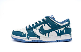 Кроссовки Nike Dunk Skateboarding Shoes Men Low-top Blue White, белый dv0833-400(team240-二次元冰激凌 涂鸦) | white