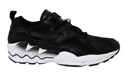 Кроссовки Wave Rider 1 e/белые в спортивном стиле мужские Mizuno, черный 3834322 | schwarz