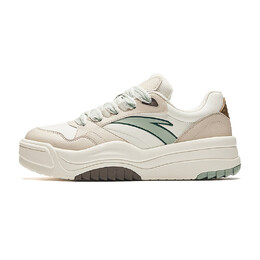 Кроссовки Anta Skateboarding Shoes Men Low-top Ivory White/Chalk White/Hydrogen Green, слоновая кость/зеленый 912438016-7 | ivory white/chalk white/hydrogen green-7