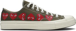 Кроссовки Converse Comme des Garçons Play x Chuck 70 Low Top Multi Heart, зеленый 162976c | green