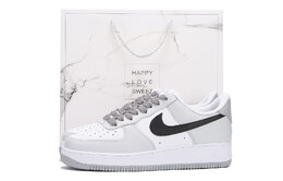 Кроссовки Air Force 1 для скейтбординга мужские с низким верхом, черный, белый, серый Nike fj4146-100(team59-男款白灰sbox) | black white gray