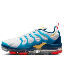 Кроссовки air vapormax plus 'industrial blue citron' Nike, белый fj3999-100 | white/citron pulse/industrial blue