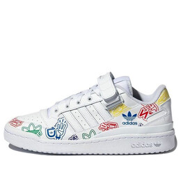 Кроссовки форум полуботинки Adidas, белый gw4922 | white/blue/yellow/red/green