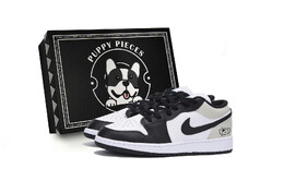 Баскетбольные кроссовки Air 1 Vintage Men Low-Touch Black Grey Jordan 553558-131(team85-雷雨天使s-box-a) | black