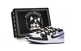 Баскетбольные кроссовки Air 1 Vintage Men Low-Top Black/Purple Jordan 553558-131(team85-公子使使s-box-a) | black