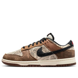 Кроссовки dunk low co.jp 'brown snakeskin' Nike, мультиколор fj5434-120 | natural/black/ale brown/pecan/dark driftwood/university red