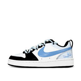 Кроссовки Nike Court Borough Salted Butter Rabbit Low-Top GS Синий Черный, Молочная Соль Кролик bq5448-115(team-288奶盐兔女款蓝黑) | milk salt bunny