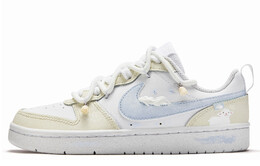 Кроссовки Nike Court Borough 2 Skateboarding Shoes Women's Low-top White Blue, цвет Apricot bq5448-100(team177-晴天小羊) | apricot