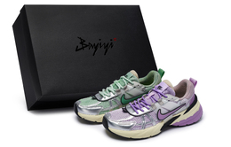 Nike V2K Run противоскользящие износостойкие низкие кроссовки женские фиолетово-зеленые серебристые fd0736-100(team80-女款薄荷香芋s-box) | purple green silver