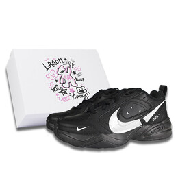Кроссовки Air Monarch 4 Chunky унисекс с низким верхом белого цвета Nike, черный 415445-001(team58-咔嚓s-box) | black